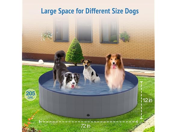 Foldable Dog Pool, Collapsible Plastic
