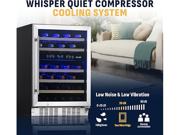 Newair Dual Zone Fridge - 46 Bottles