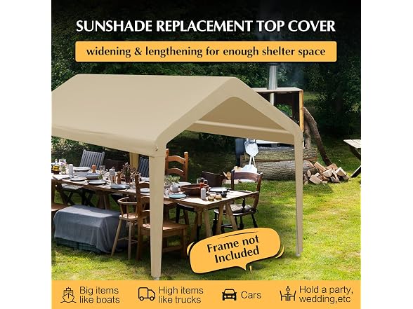 GOTRUTH 10x20 Canopy Replacement Cover