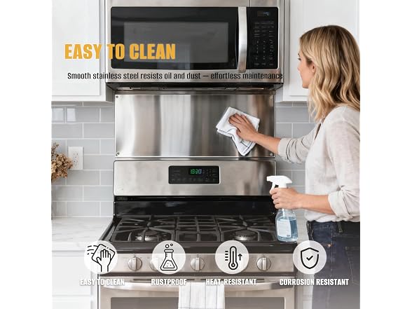 Simetro 12x30in Stainless Backsplash