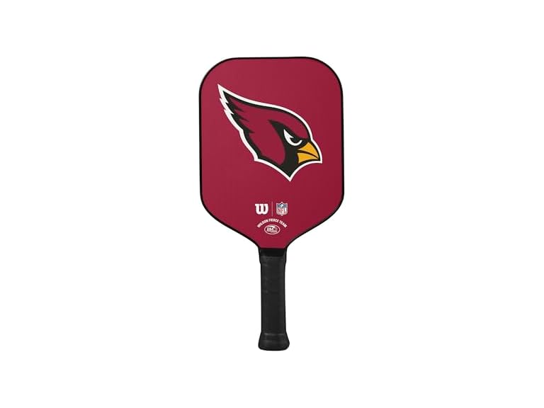 Wilson NFL Collection Fierce Team Pickleball Paddle - Grip Size 2-4 1/4", Arizona Cardinals