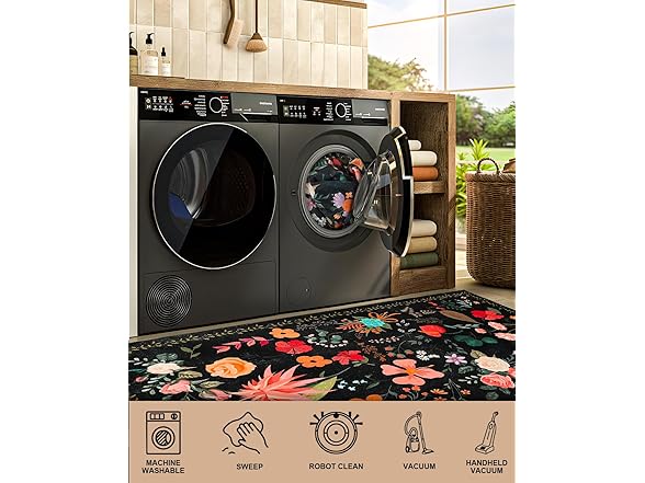 CRYPTOLITE Boho Washable Area Rug 5x7