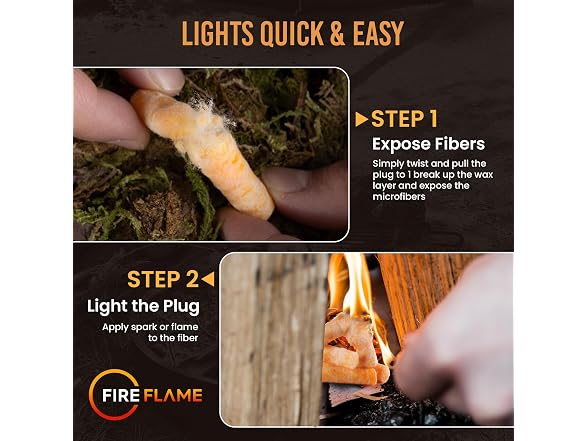 Fireflame Fire Plugs Fire Starters 50Pk