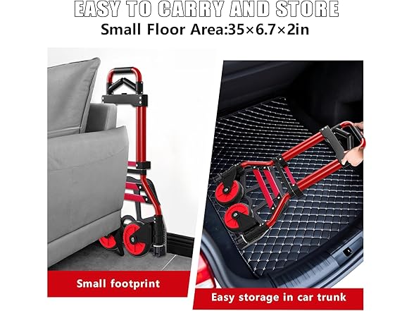 Aluminum Folding Hand Truck Dolly 330lbs