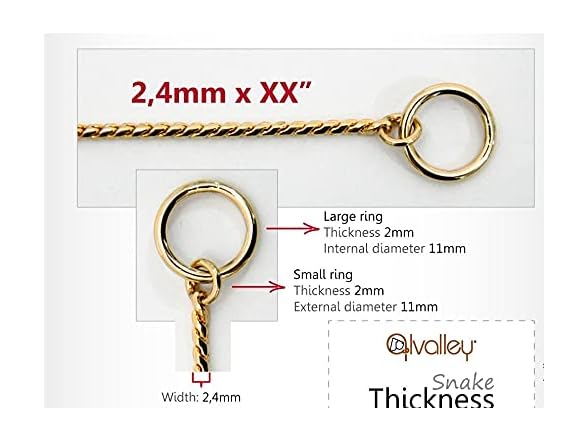 Alvalley Metal Chain Dog Show Collar