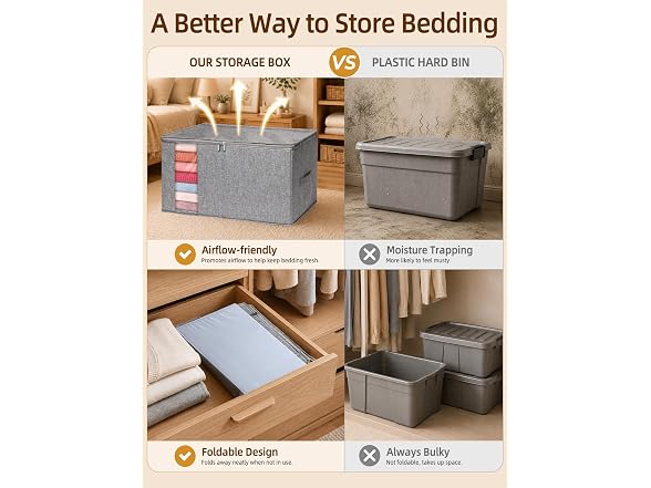 Boailydi Rigid Blanket Storage Bags