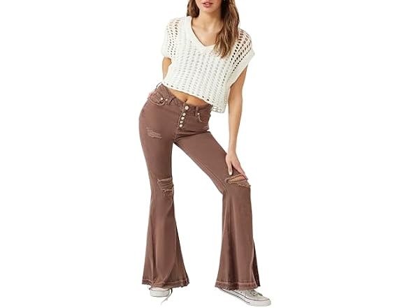Forever 21 Women (27) Recycled Cotton Jeans Brown