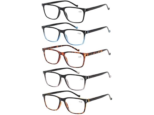 10 Pack Spring Hinge Reading Glasses