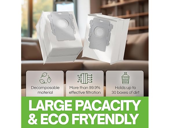 HUFITION 12 Pack - Vacuum Bags for iRobot Roomba