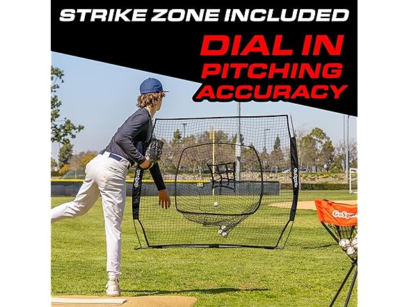 GoSports 7 ft x 7 ft Practice Hitting & Pitching Net
