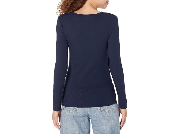 Amazon Essentials Women Rib Knit Crewneck Top