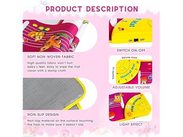 Kids Toy Piano Mat