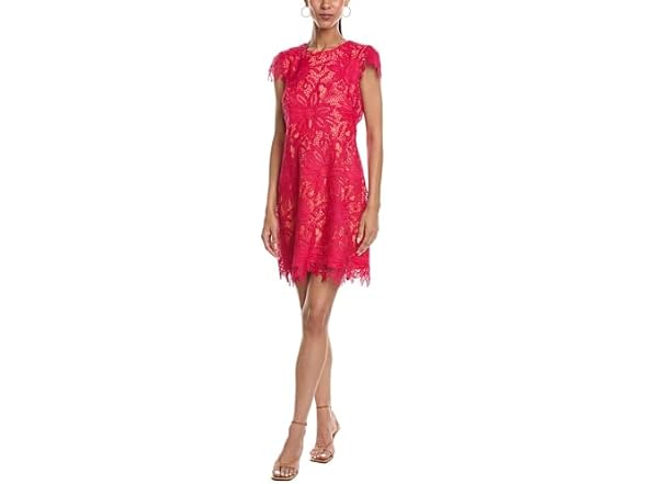 Vince Camuto Women Cap Sleeve U-neck Mini Dress