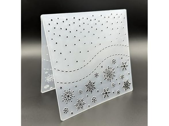 zhxcgooyx Plastic Emboss Template Christmas Snowflakes