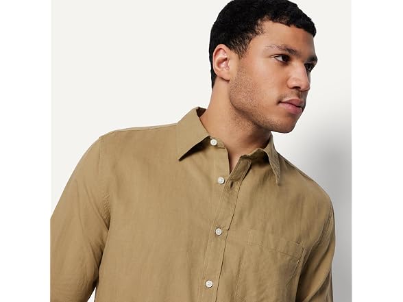 Amazon Essentials Men Regular-fit Long Linen Shirt
