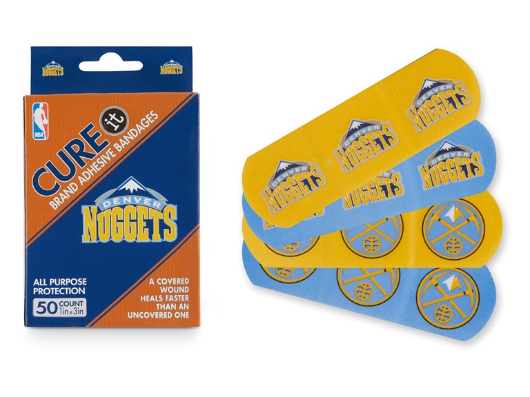 CURE IT  TRX-NBA-DENNU 10-Pack / 500ct 500ct NBA Team Adhesive Bandages  Denver Nuggets