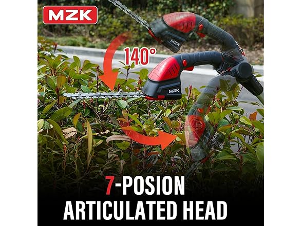 MZK 2-in-1 20V Pole Mini Hedge Trimmer & Grass Shear