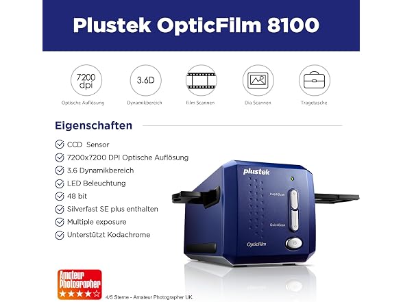 plustek Plustek OpticFilm 8100 - 35mm Negative