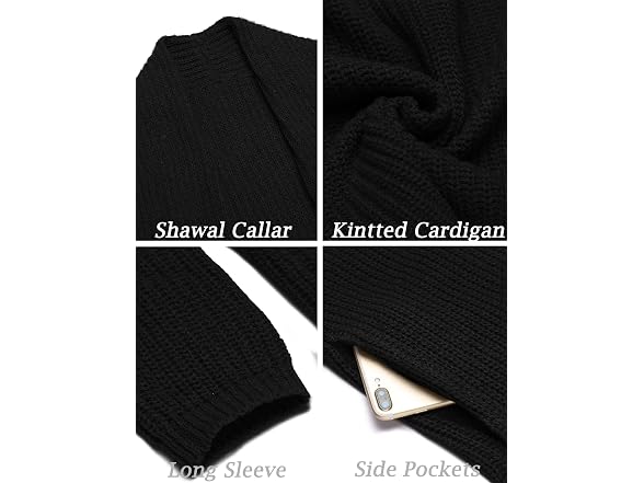 Coofandy Men (S) Shawl Collar Long Cardigan Cape