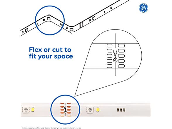 GE LED Tape Light Color Changing Plug-In Light Fixture With Remote No App Or Wi Fi Required 12in 4 Pack