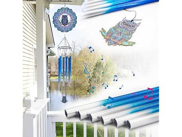 Wind Chimes with Owl Wind Spinner