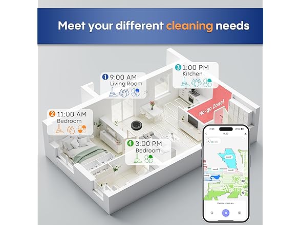 Bagotte Robot Vacuum and Mop Combo