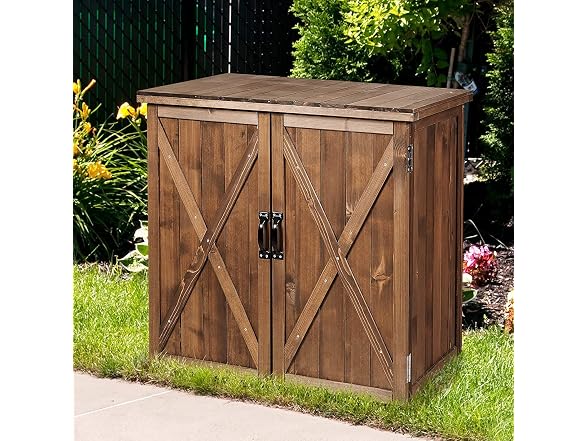 GRAFFY Garden Wooden Storage Shed