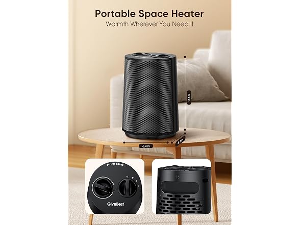 Givebest Personal space heater, Black