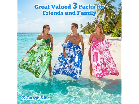 Ornnut XL Pool Floats Adult 3 Packs