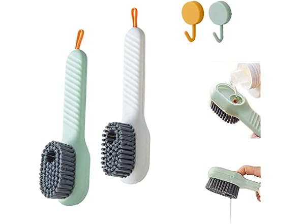 Lengenyen 2pcs Multifunctional Shoe Brush