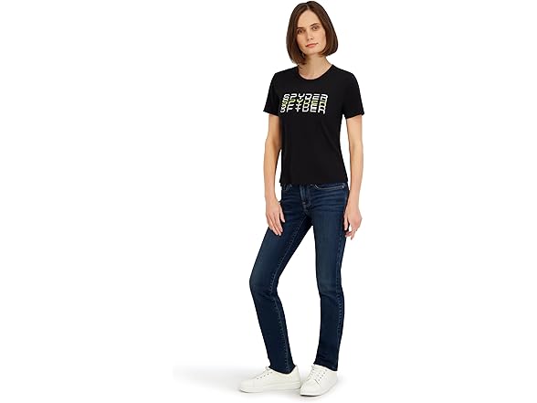Spyder Womens Rhinestone Wordmark Graphic SS Tee