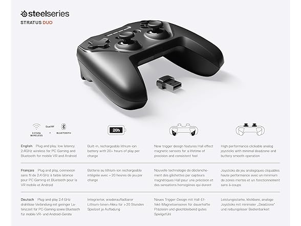 SteelSeries Wireless Gaming Controller Black
