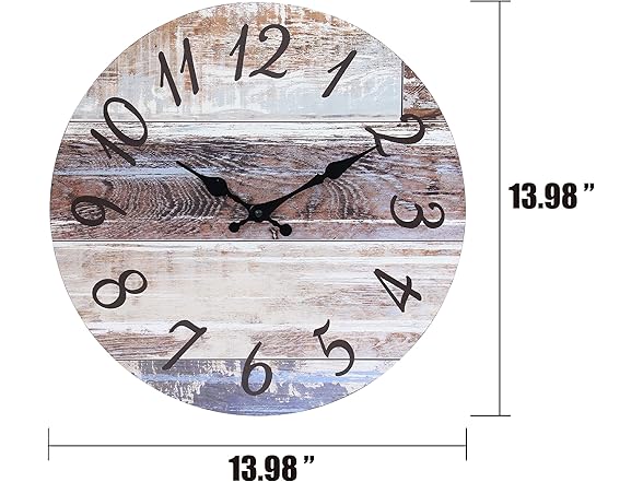 Stonebriar Vintage Farmhouse 14" Hanging Wall Clock