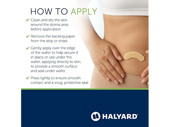 HALYARD Ostomy Elastic Barrier Strips Arc Shape