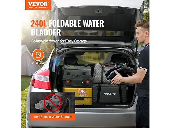 VEVOR 240L/63.4 Gallon Water Storage Bladder