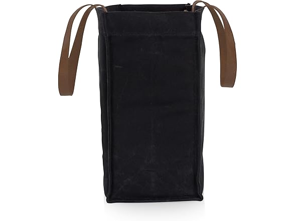 PICNIC TIME Market Waxed Canvas Tote with Leatherette Handles