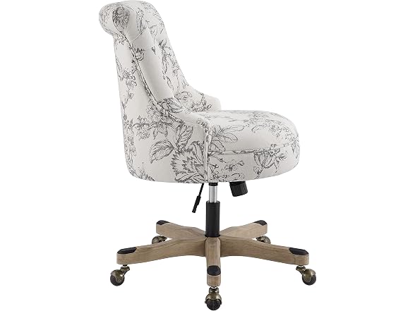 Linon Home Décor Leslie Floral Office Chair