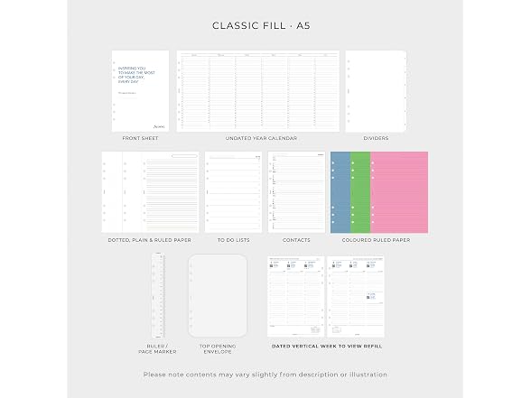 Filofax Norfolk Organizer, A5 Size, Almond