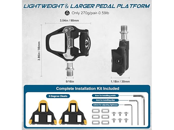 SPD-SL Compatible Road Bike Pedals