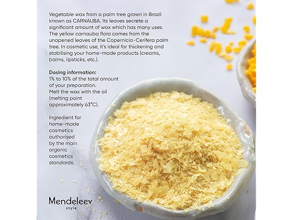 MENDELEEV STYLE 17 Oz Carnauba Wax Flakes
