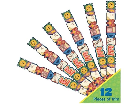 Eureka 846362 S'Cool Era School Icons Extra Wide Border
