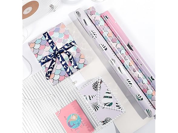 6 Roll Birthday Gift Wrap for Kids