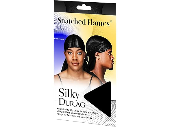 Snatched Flames Silk durag (Black)
