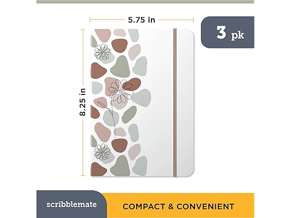 ScribbleMate Lined journal notebooks