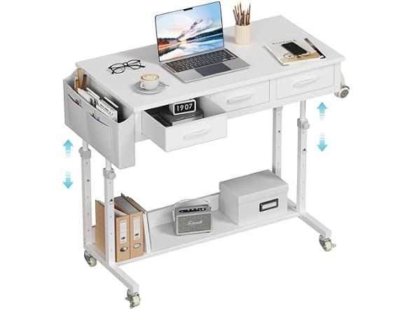 WINAZ Rolling Standing Desk Adjustable