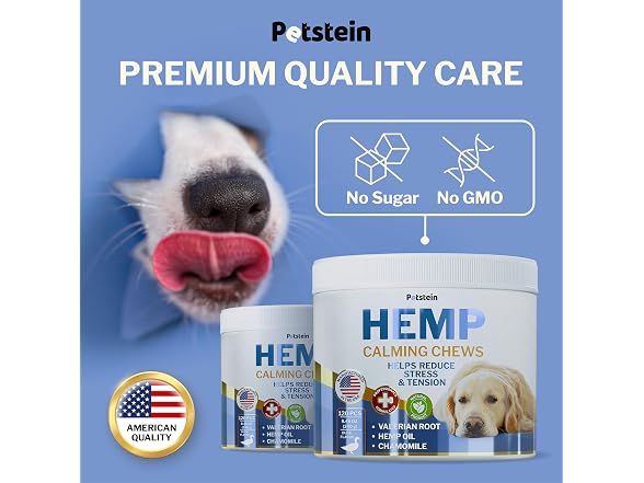 Natural Calming Chews for Dogs with Hemp Oil