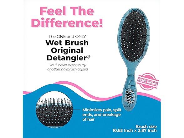 Wet Brush Original Detangler Hair Brush, Arctic Blue