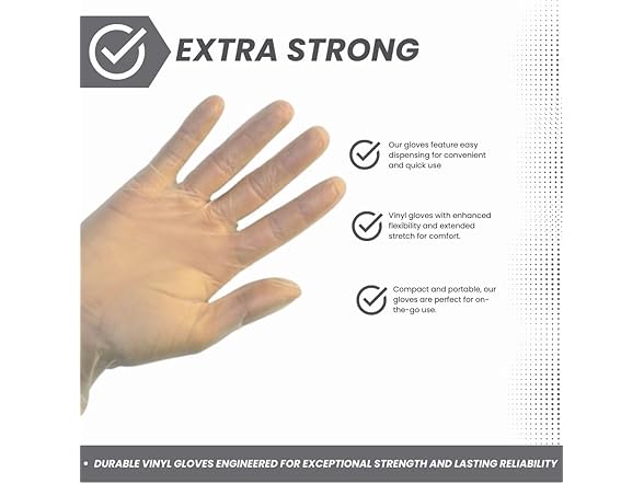 100CT Shamrock Vinyl Medical Clear Disposable Gloves, XL