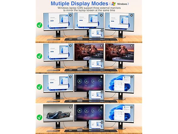iTOTU USB-C Docking Station with 4K Triple Display