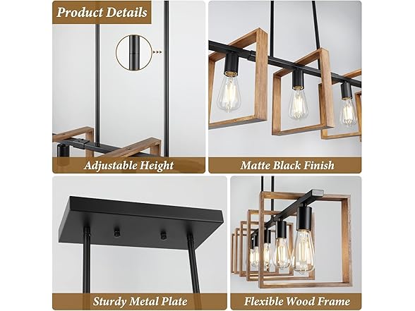 Brightever HX-3667-P5WDBK-1 Kitchen Island Lighting